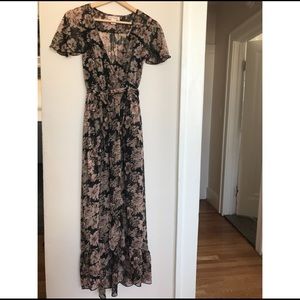 Floral high low maxi dress size xs